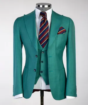 3 pieces Green Luxury Suit