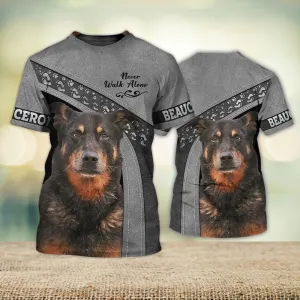 3D Dog T Shirts, Beauceron Love Ideal Companion Walk Alone All Over Print T-Shirt, Gift For Pet Loves