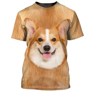 3D Dog T Shirts, Corgi All Over Print T-Shirt, Gift For Pet Loves