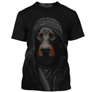 3D Dog T Shirts, Dobermann All Over Print T-Shirt, Gift For Pet Loves