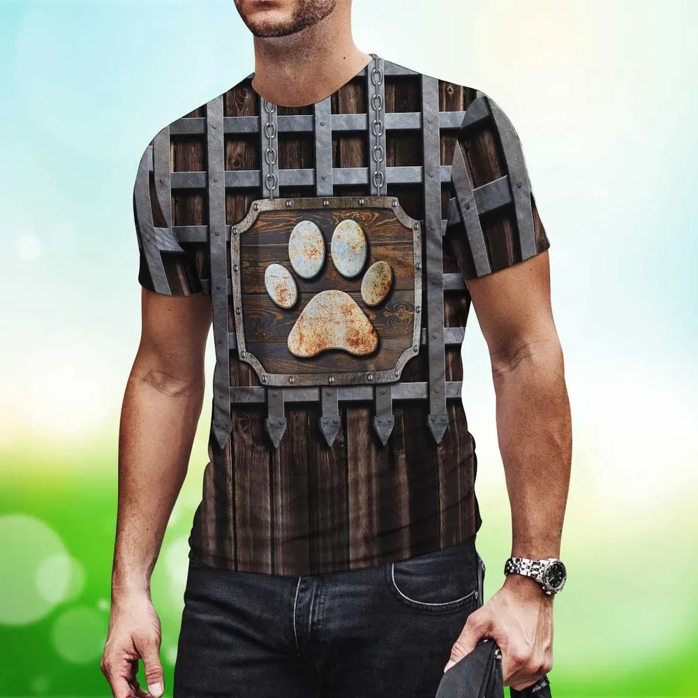 3D Dog T Shirts, Dog Paw All Over Print T-Shirt, Gift For Pet Loves