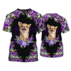 3D Dog T Shirts, Gift For Chihuahua Lovers All Over Print T-Shirt, Gift For Pet Loves