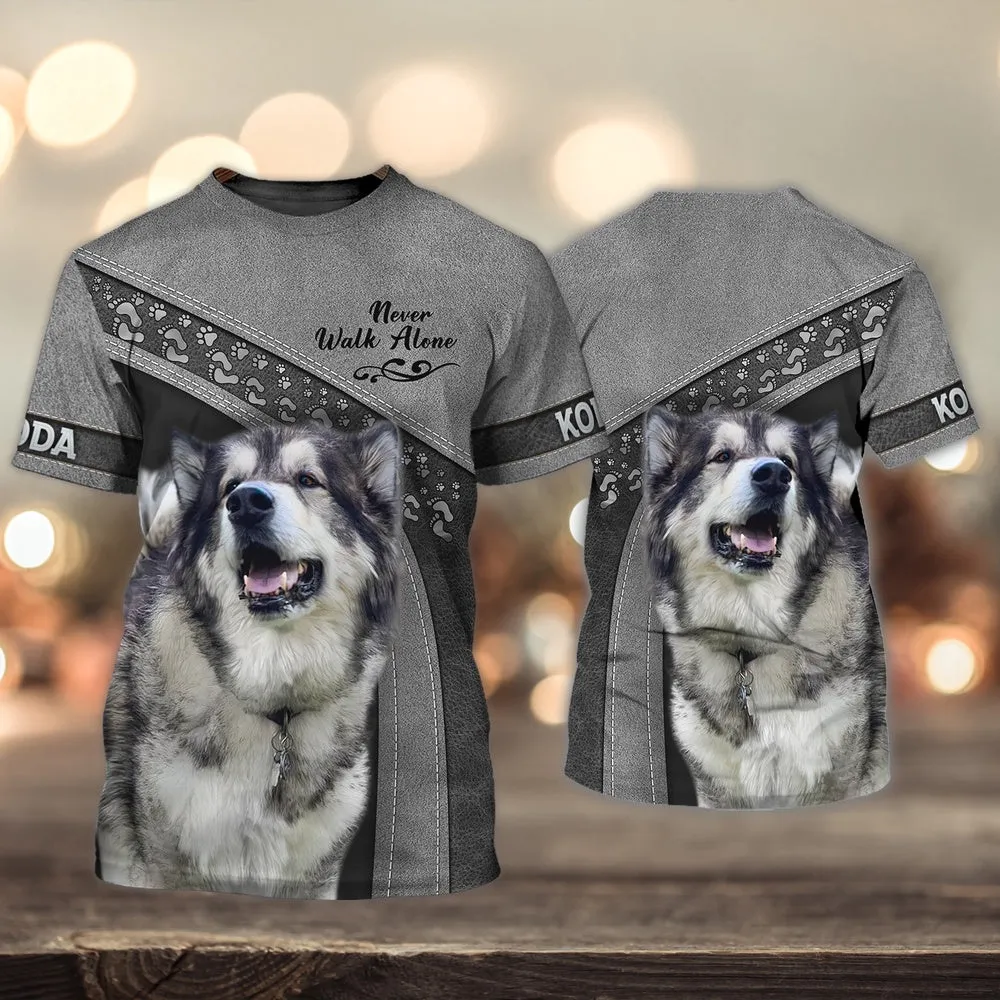 3D Dog T Shirts, Koda Alaskan Malamute Love All Over Print T-Shirt, Gift For Pet Loves