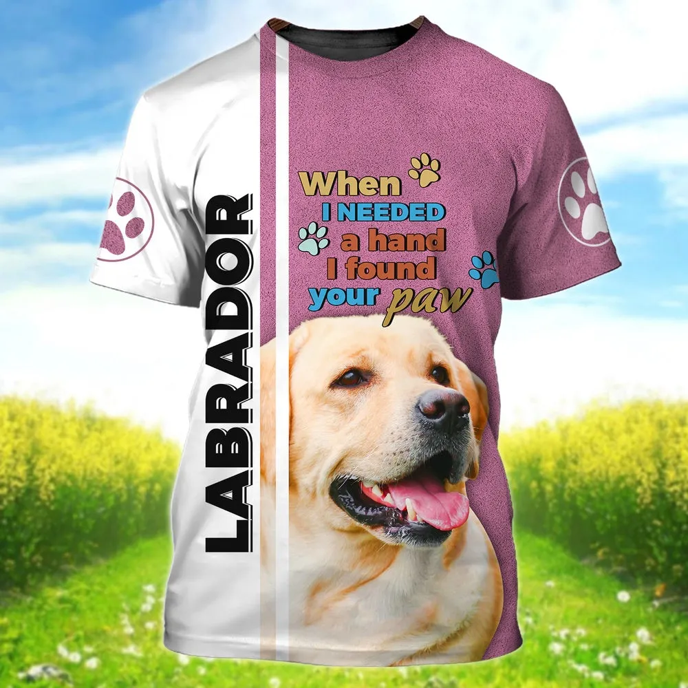 3D Dog T Shirts, Labrador All Over Print T-Shirt, Gift For Pet Loves