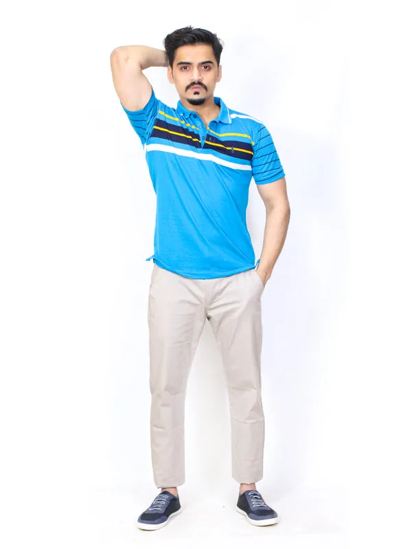 AM Men's Polo T-Shirt RL Blue