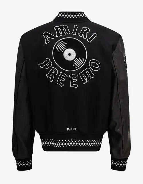 Amiri Black DJ Premier Varsity Jacket