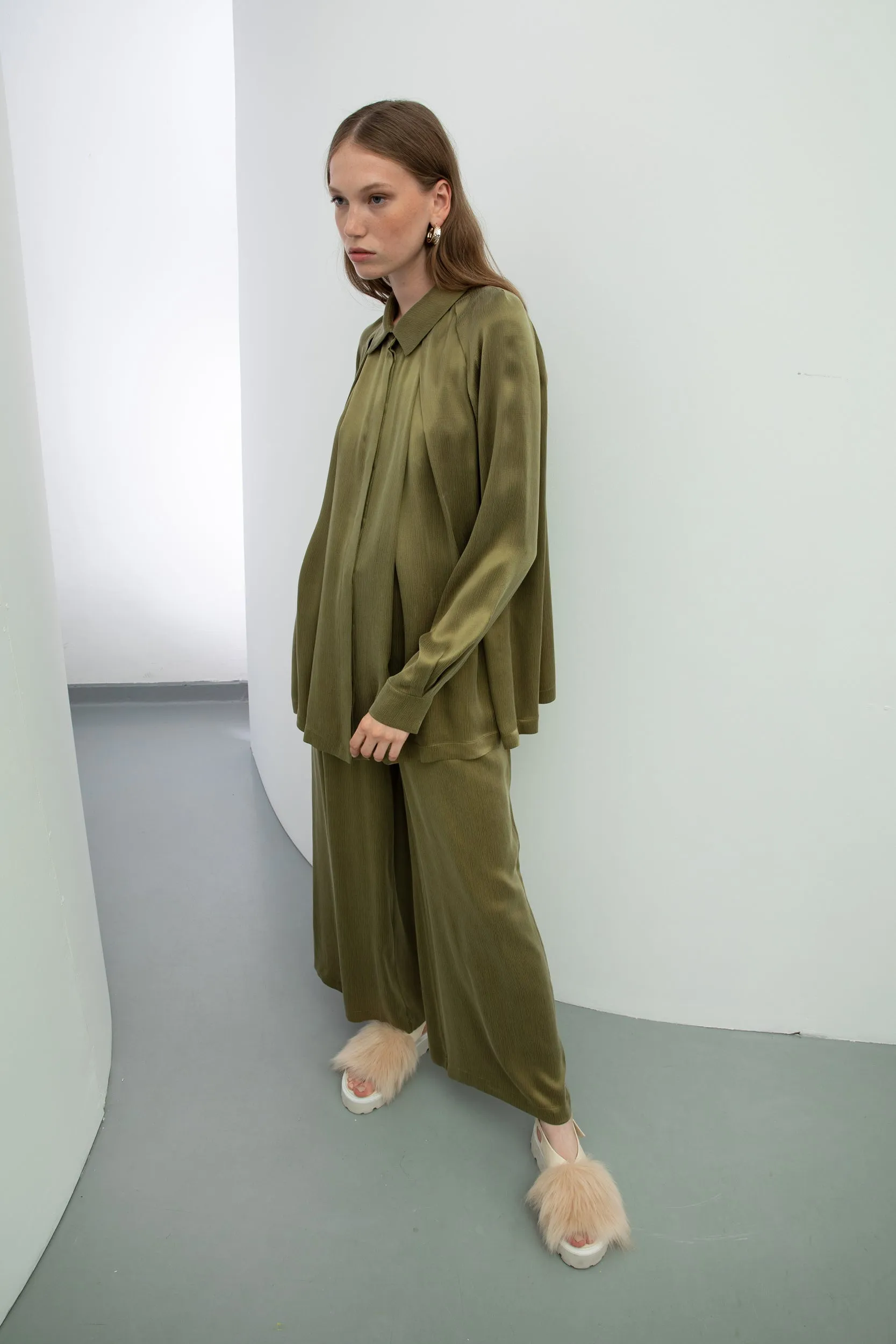 Baqa Comfortable Fit Shirt  Green