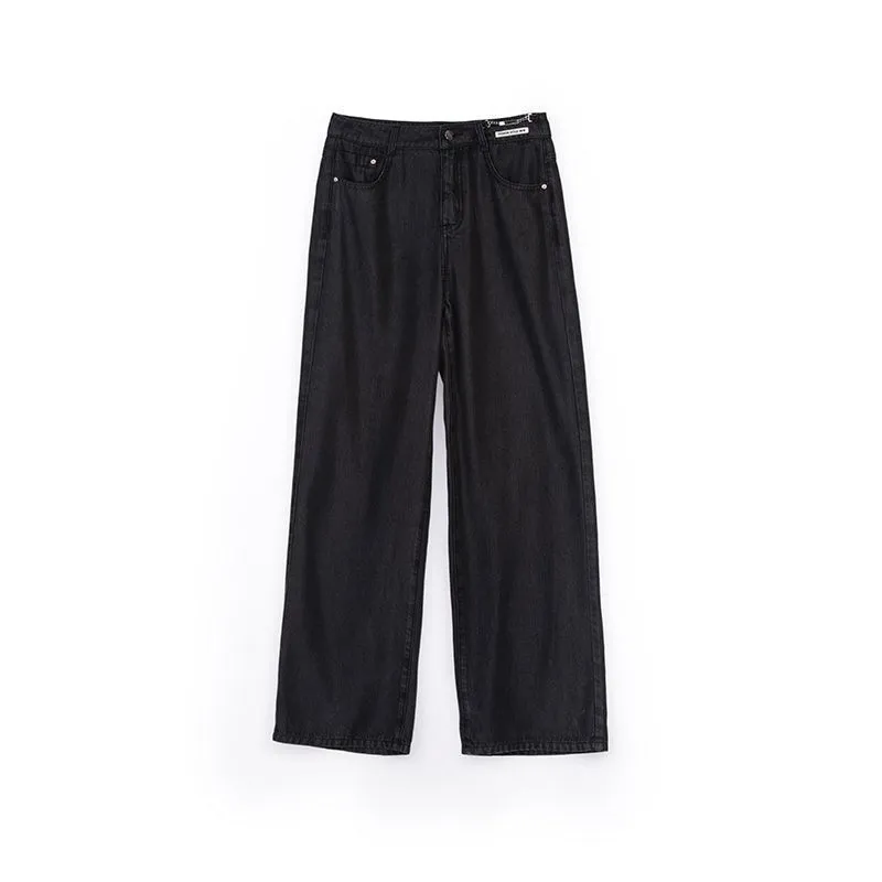 Black Wide Leg High Waist Pants