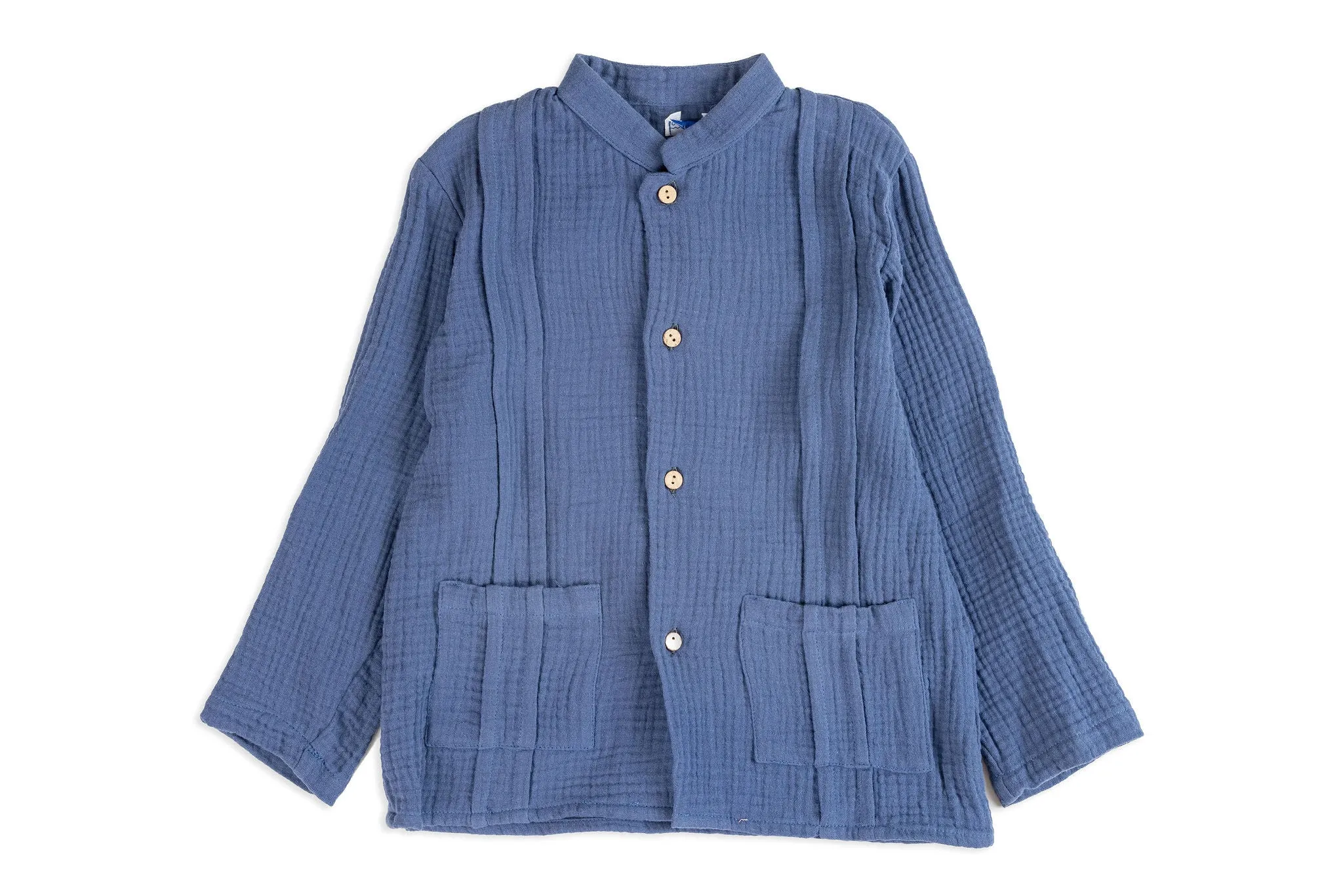 Blue Cotton Boy Shirt