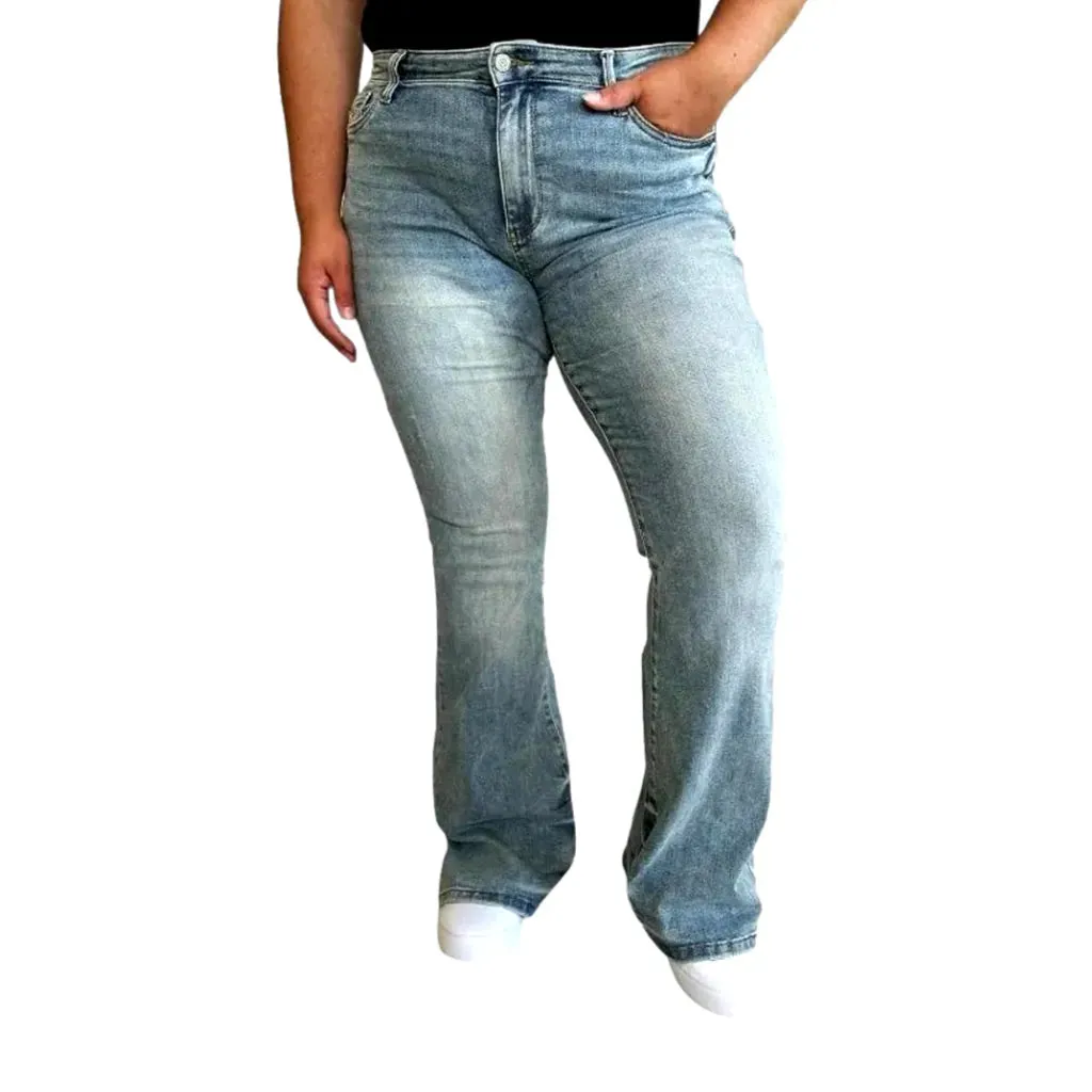 Bootcut high-waist jeans
 for ladies