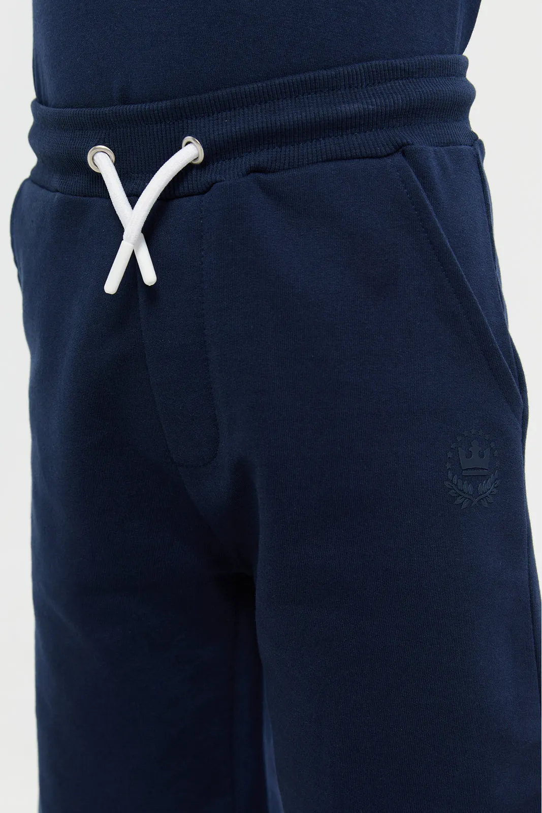 Boys Navy And Blue Active Shorts Set (2 Piece)