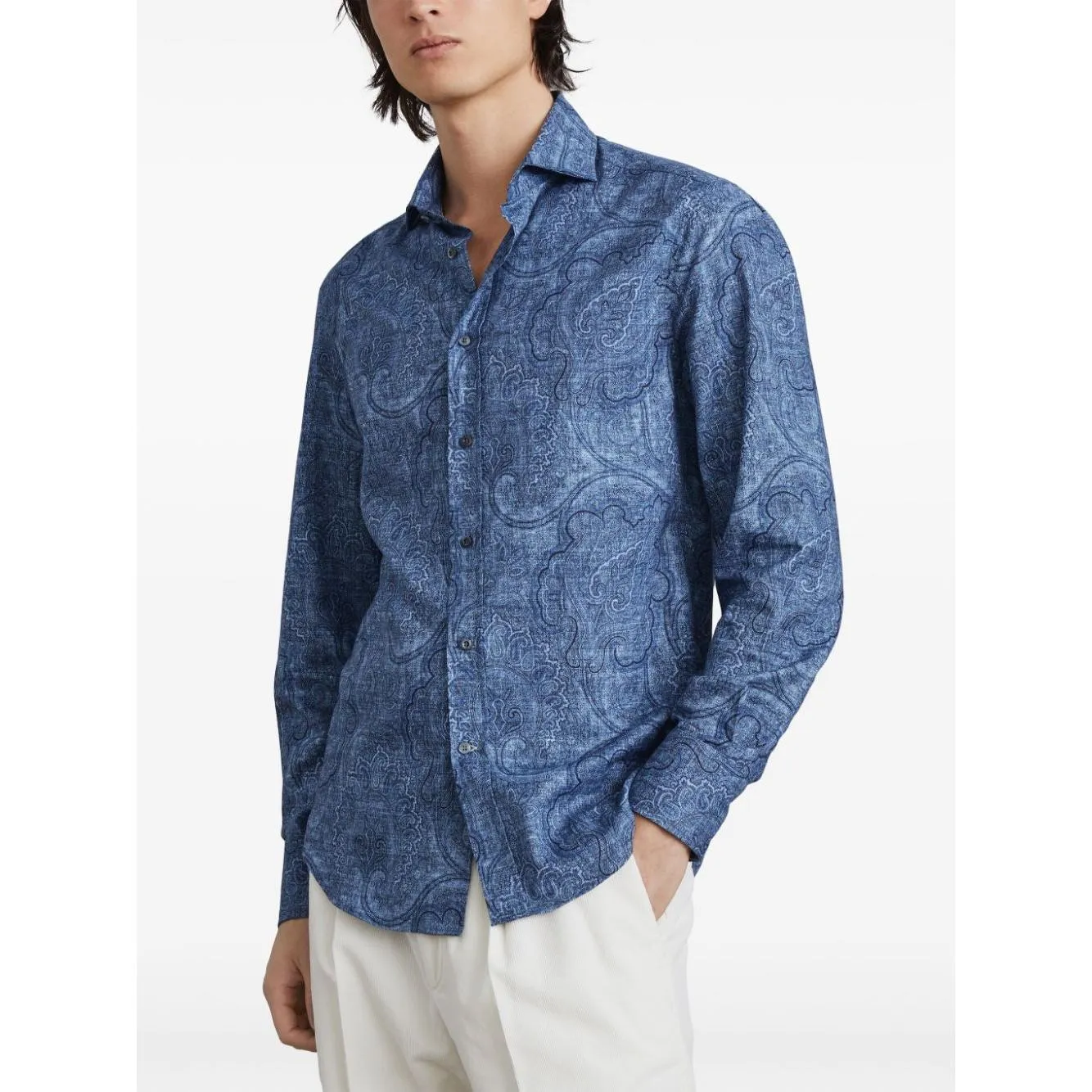 Brunello Cucinelli Shirts Blue