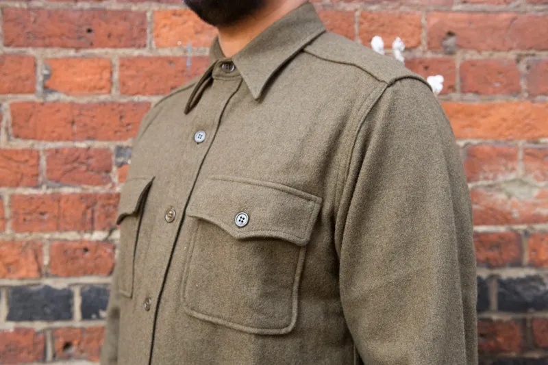 Buzz Rickson Wool Flight Shirt - Olive