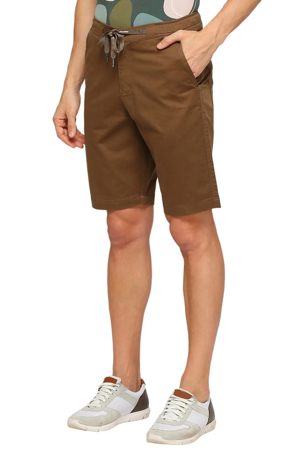 Comfort Fit Cotton Stretch Dobby Woven Shorts