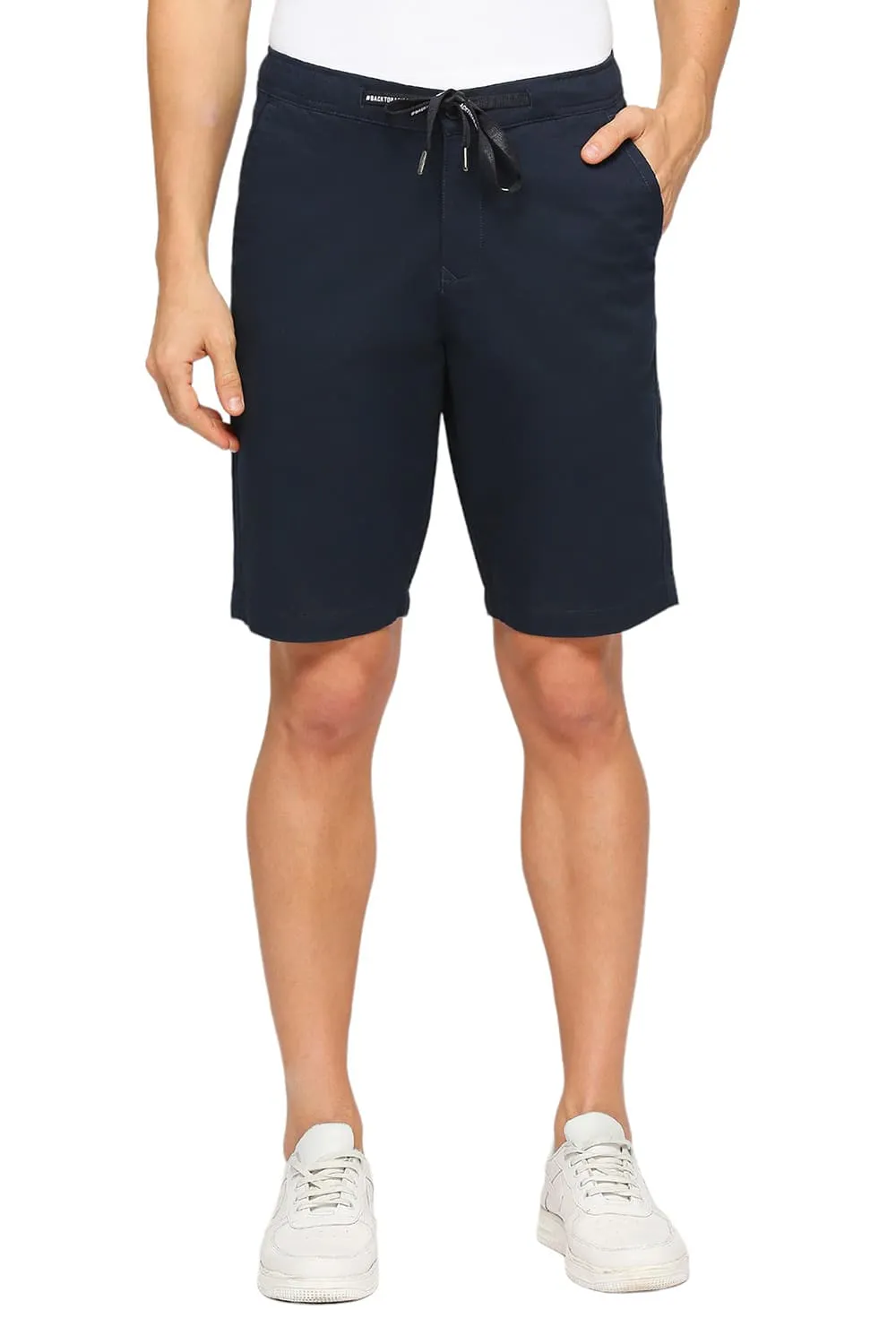 Comfort Fit Cotton Stretch Dobby Woven Shorts