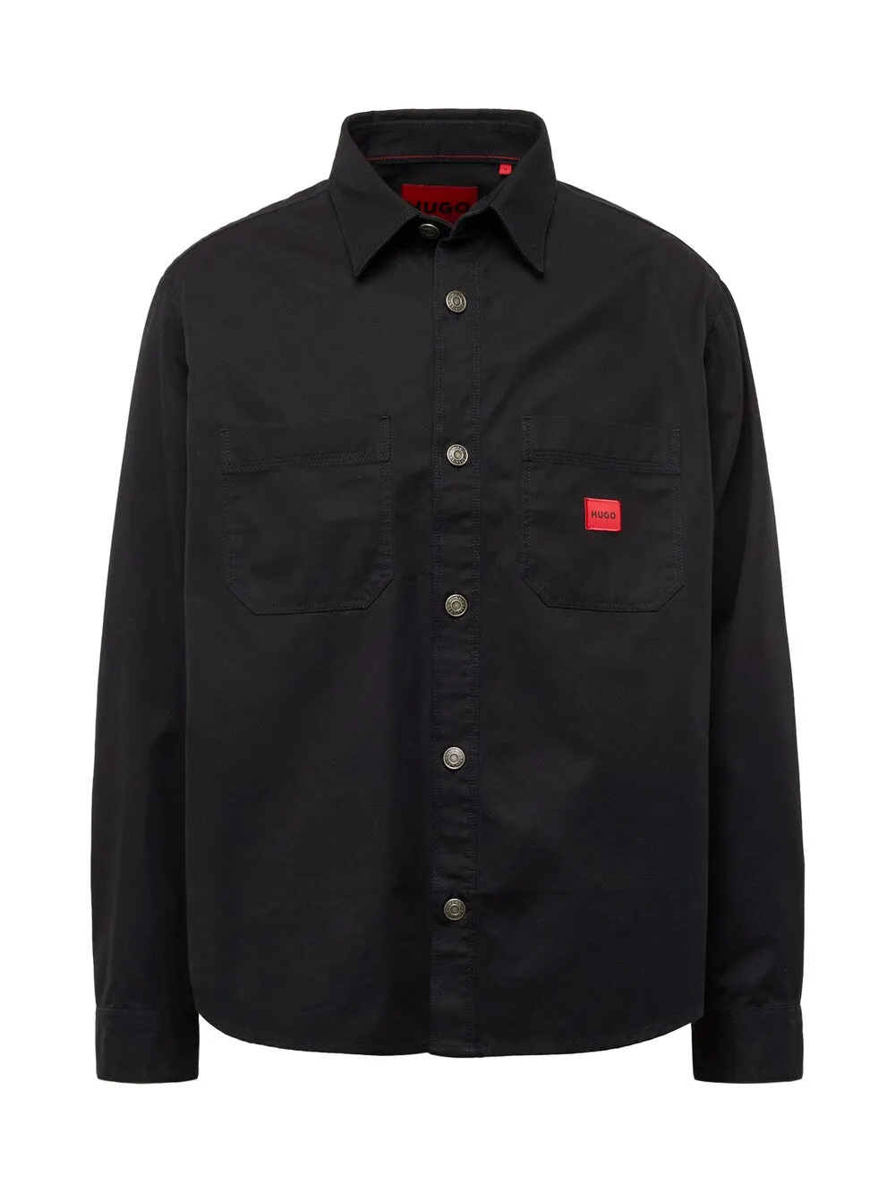 Comfortable button-down shirt HUGO Erato, black