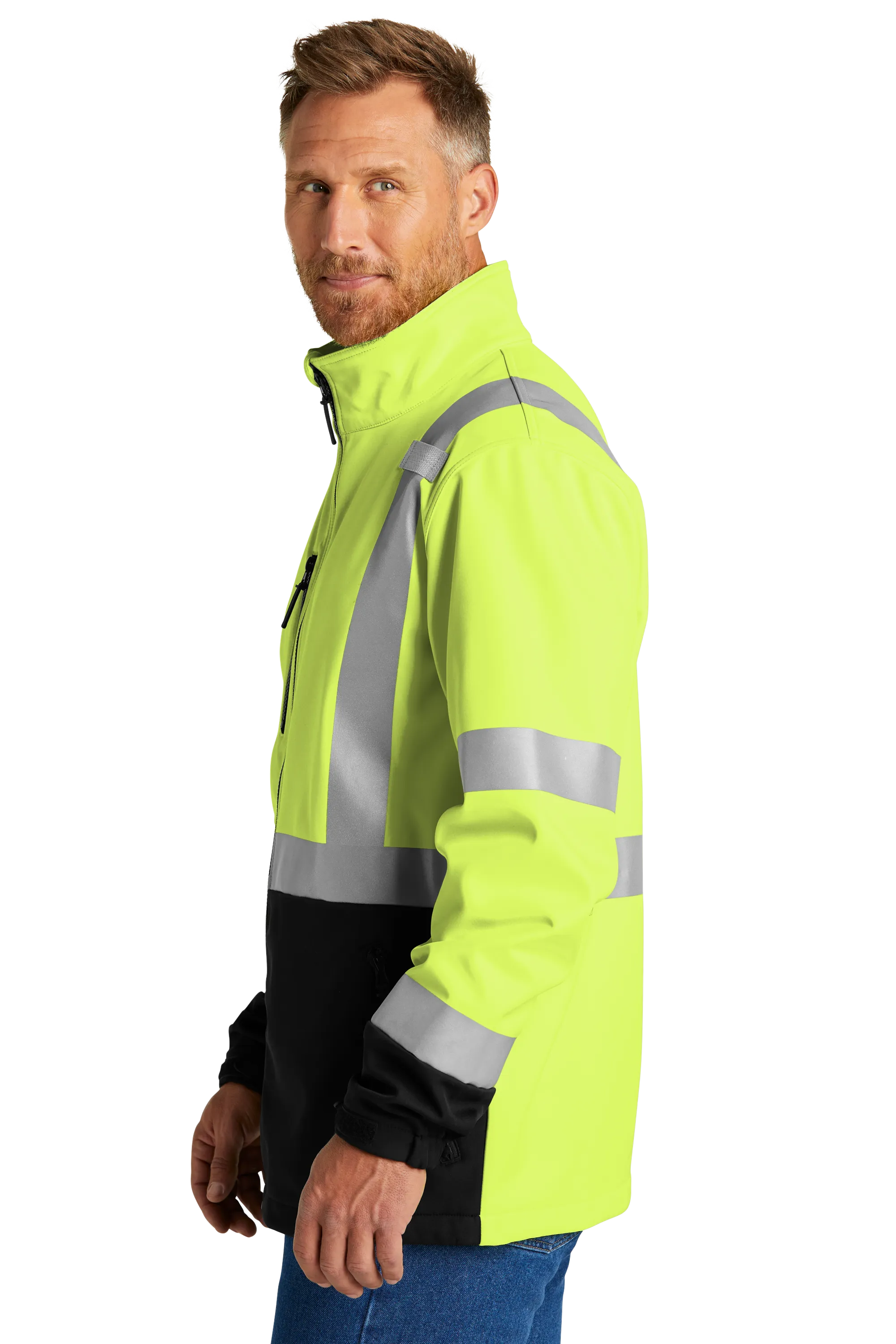 CornerStone® ANSI 107 Class 3 Soft Shell Jacket - Safety Yellow