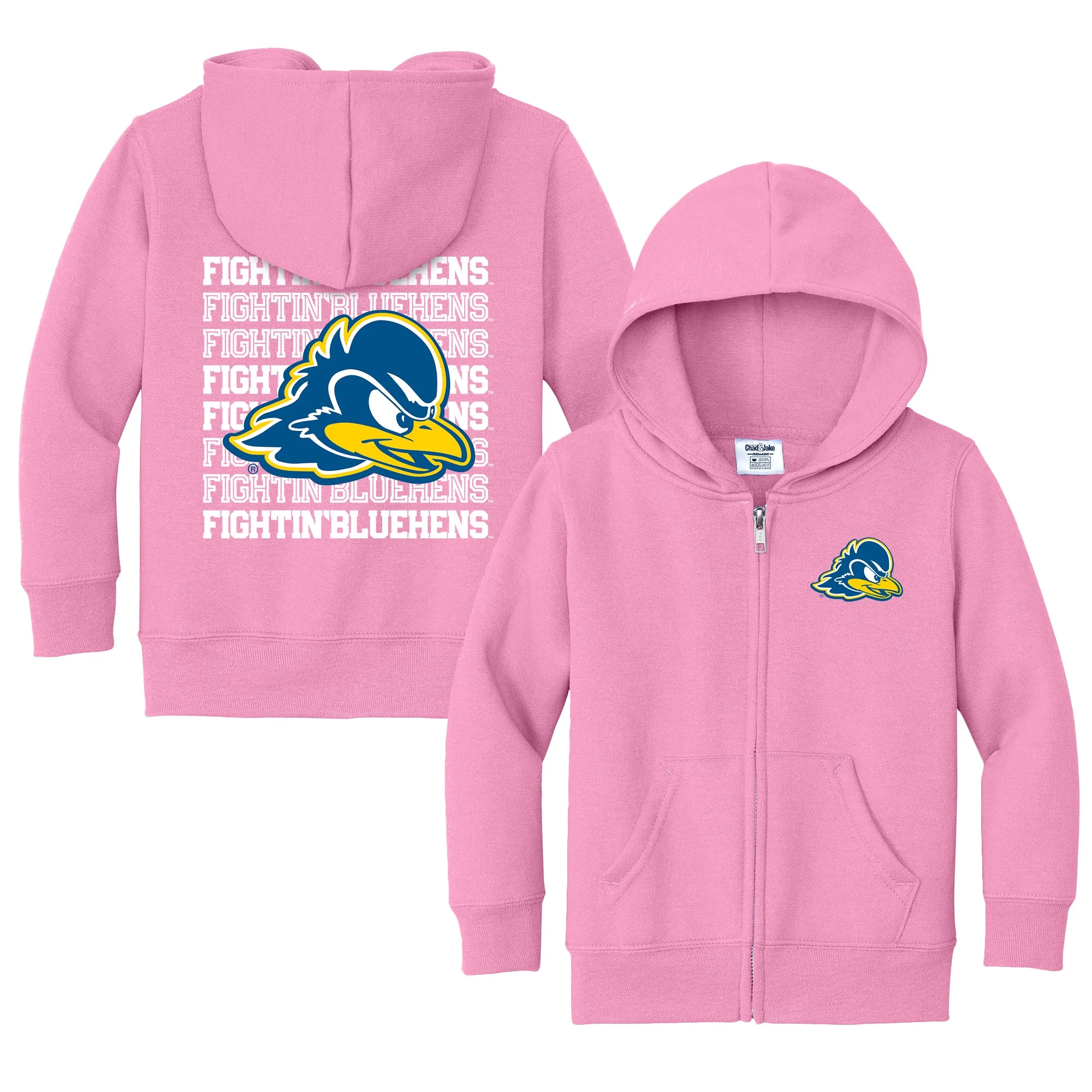 Delaware Fightin' Blue Hens Retro Toddler Full-Zip Sweatshirt