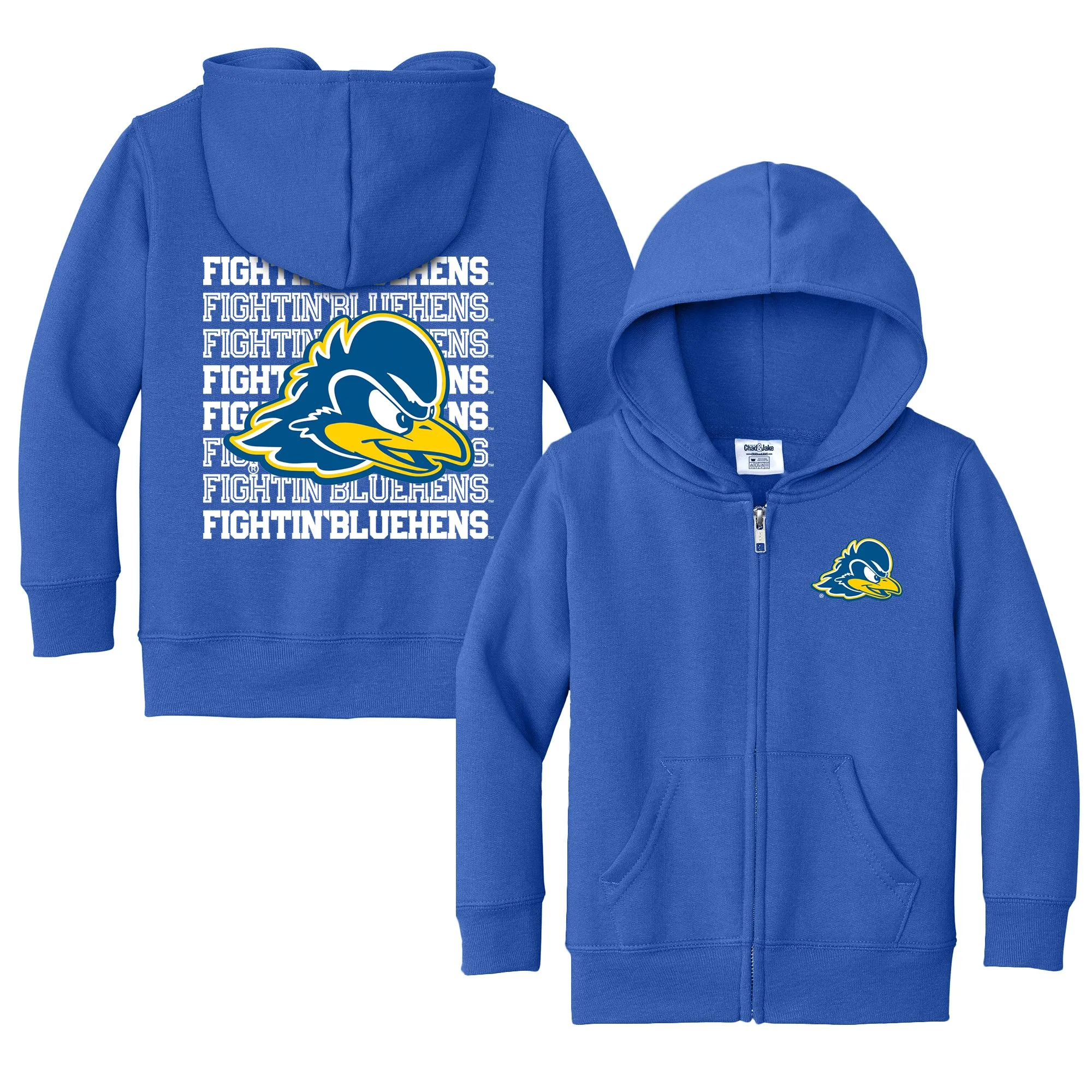 Delaware Fightin' Blue Hens Retro Toddler Full-Zip Sweatshirt