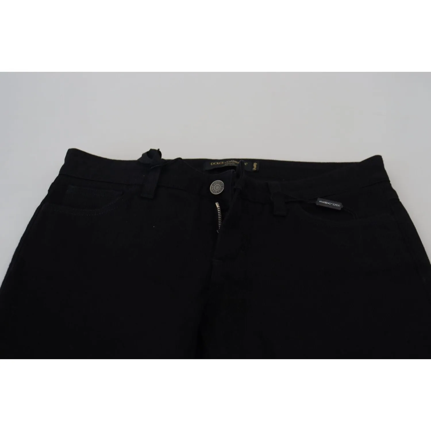 Dolce & Gabbana Elegant Black Slim Fit Denim Masterpiece