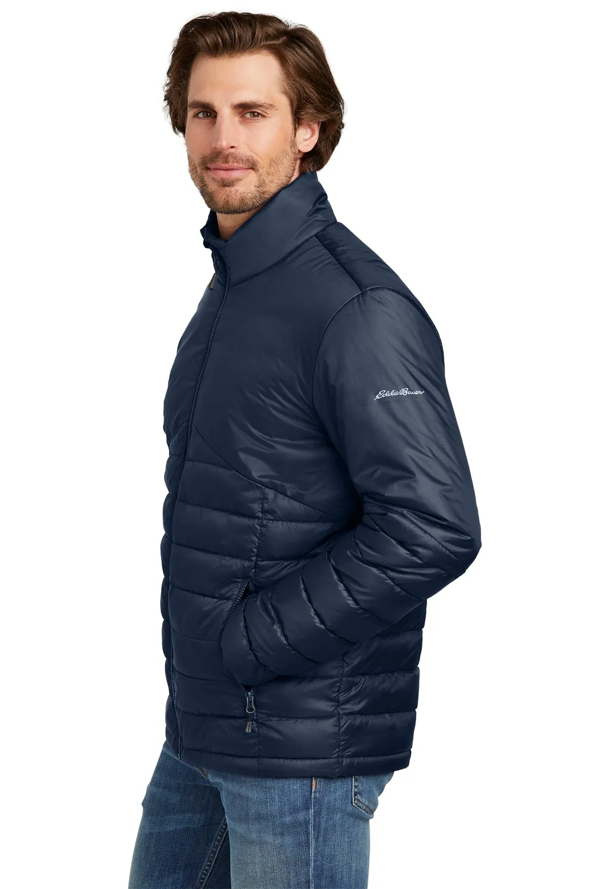 Eddie Bauer Custom Quilted Jackets, River Blue Navy