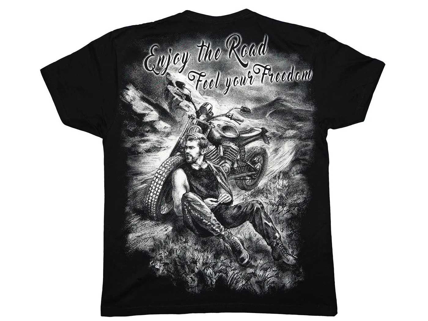 Enjoy The Road - Mens Biker T-Shirt