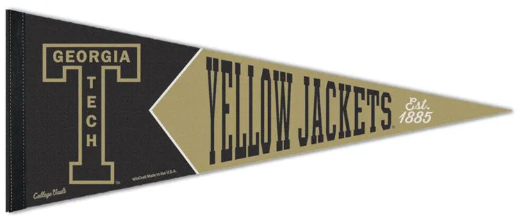 Georgia Tech Yellow Jackets NCAA College Vault 1950s-Style Premium Felt Collector's Pennant - Wincraft Inc.