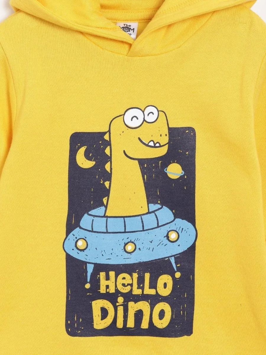 Hooded Sweatshirt Combo of 2-Hello Dino-Little Monster