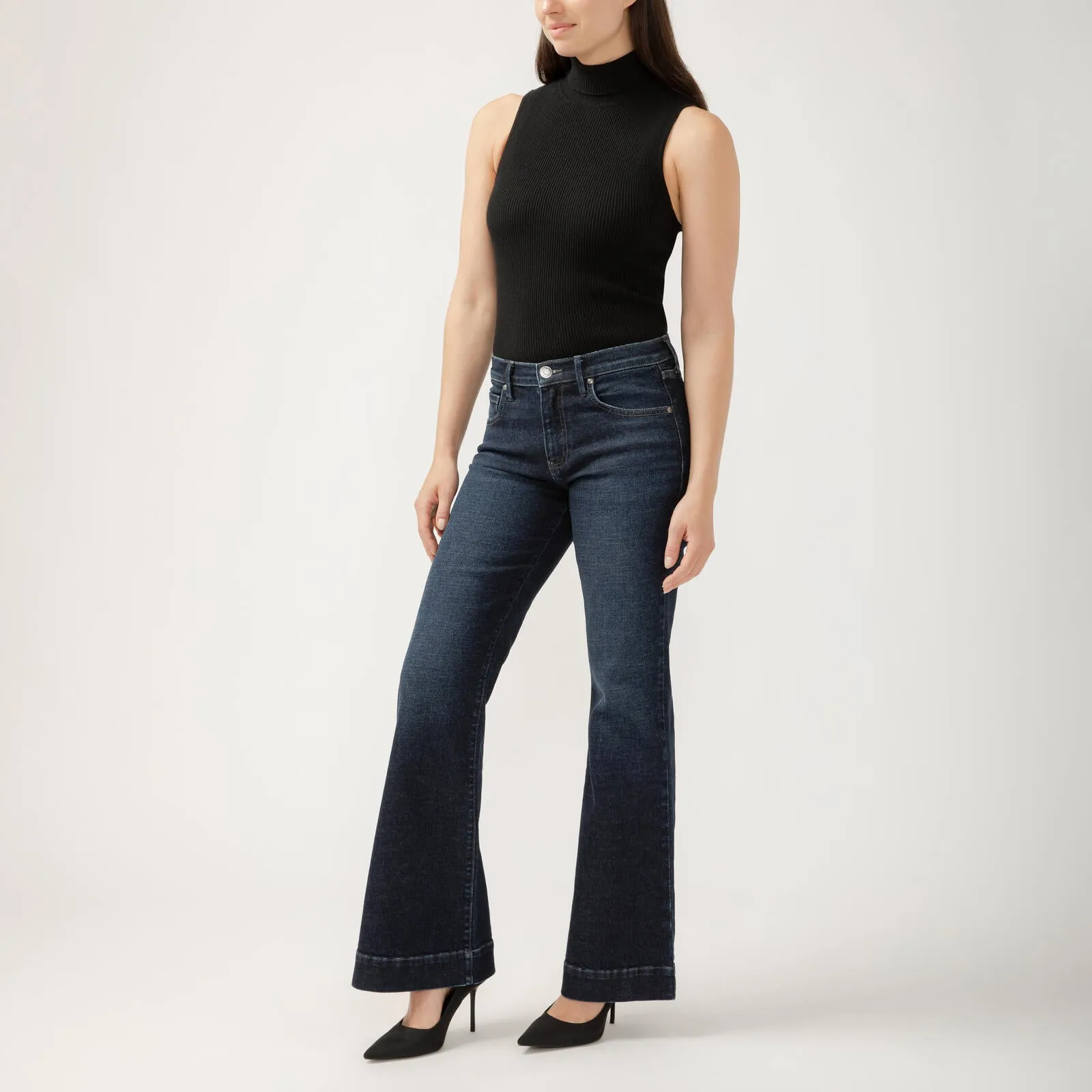 Kait Mid Rise Flare Leg Jeans