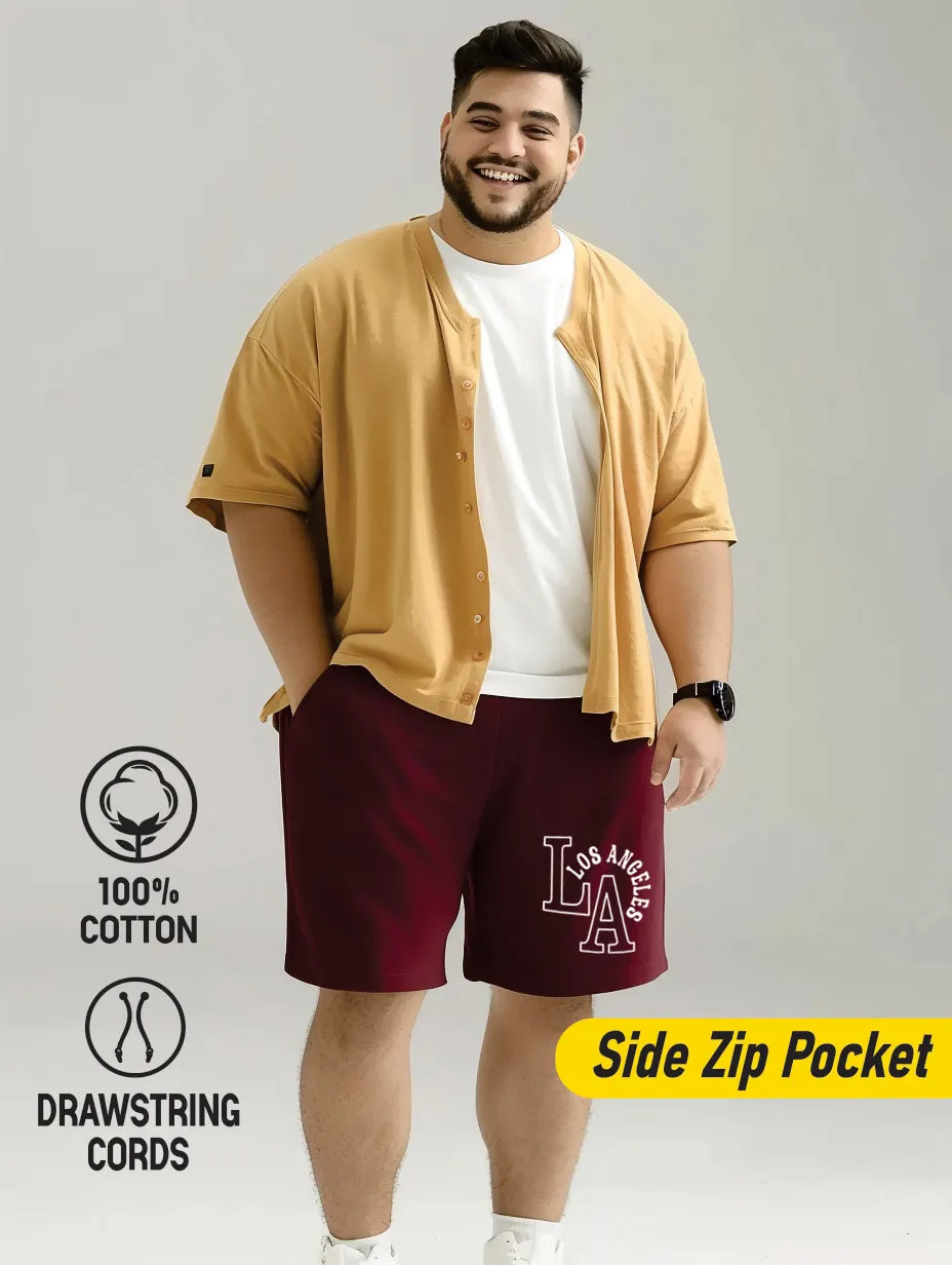 LA Los Angeles Cotton Plus Size Shorts