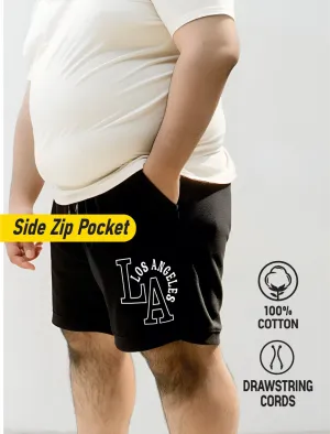 LA Los Angeles Cotton Plus Size Shorts