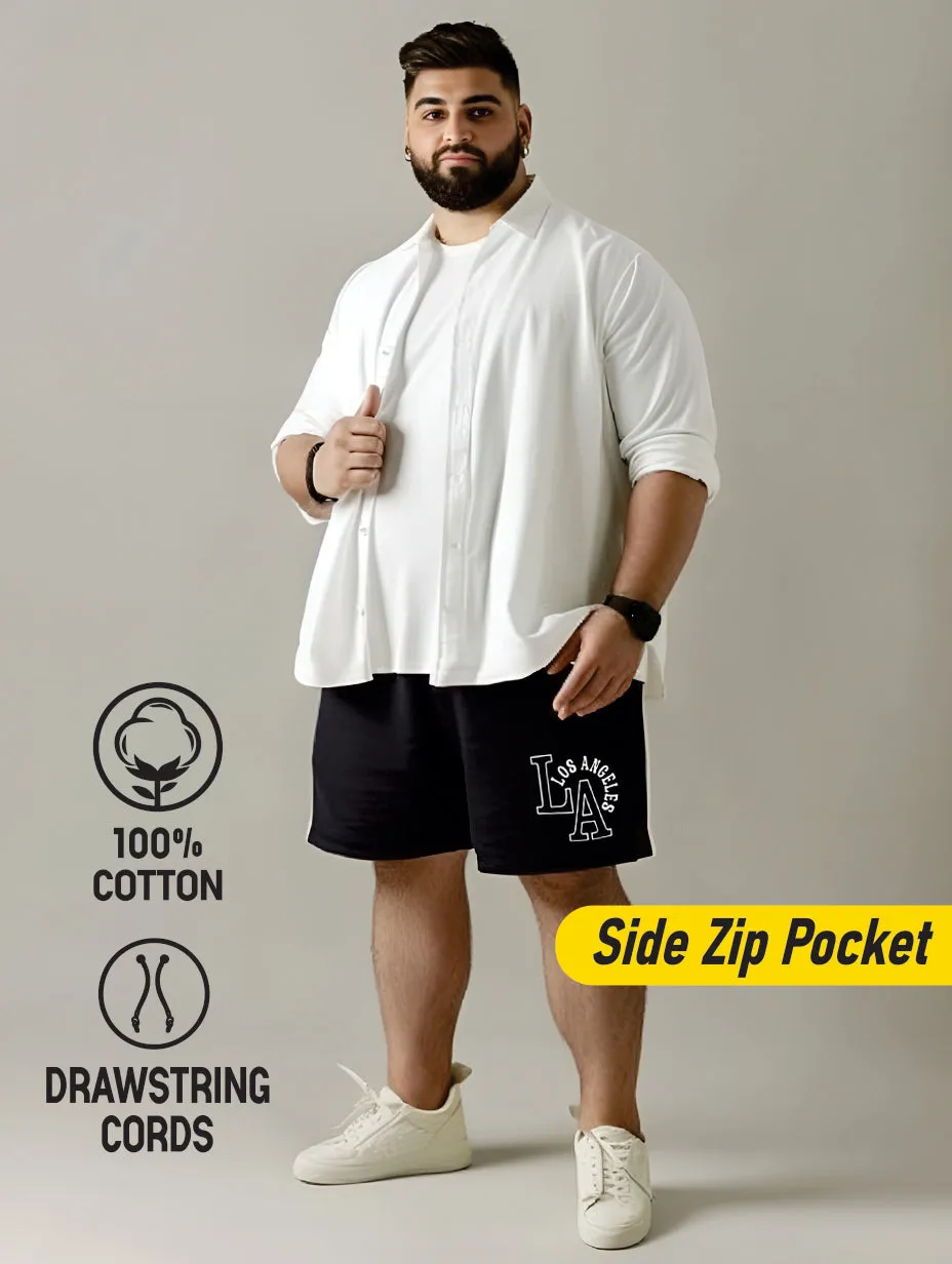 LA Los Angeles Cotton Plus Size Shorts