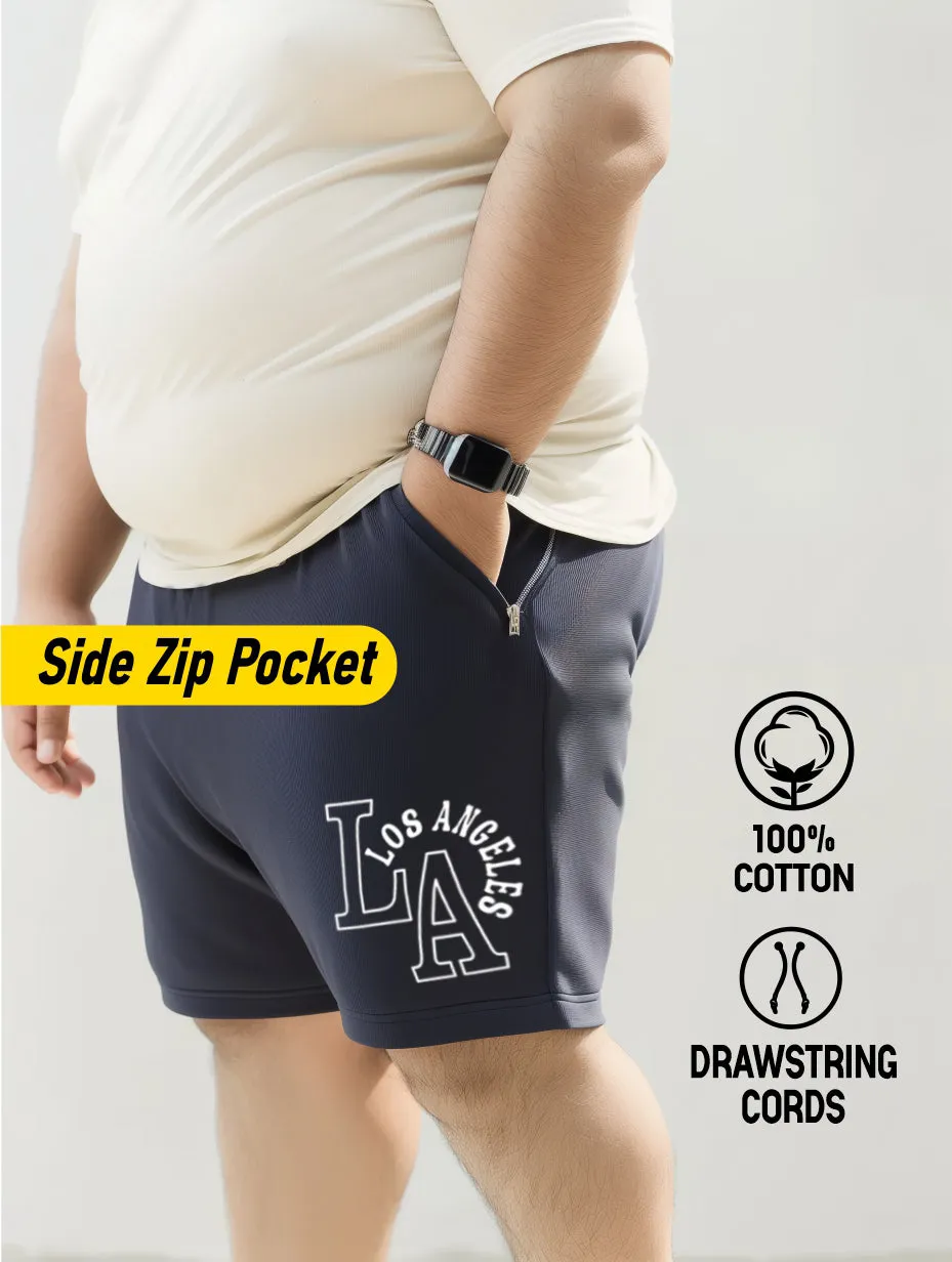 LA Los Angeles Cotton Plus Size Shorts