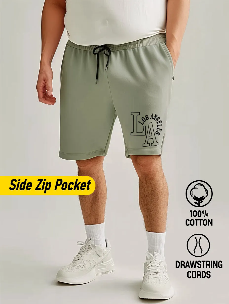 LA Los Angeles Cotton Plus Size Shorts