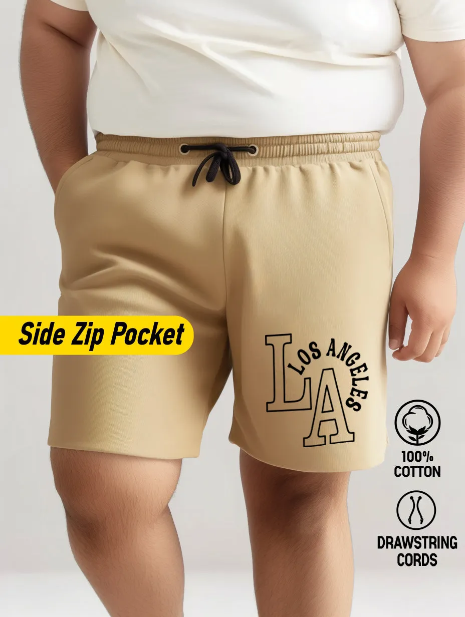 LA Los Angeles Cotton Plus Size Shorts