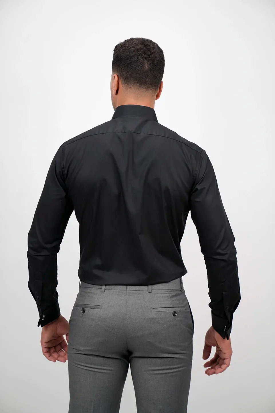 Long Sleeved Non Iron Black Classic Shirt