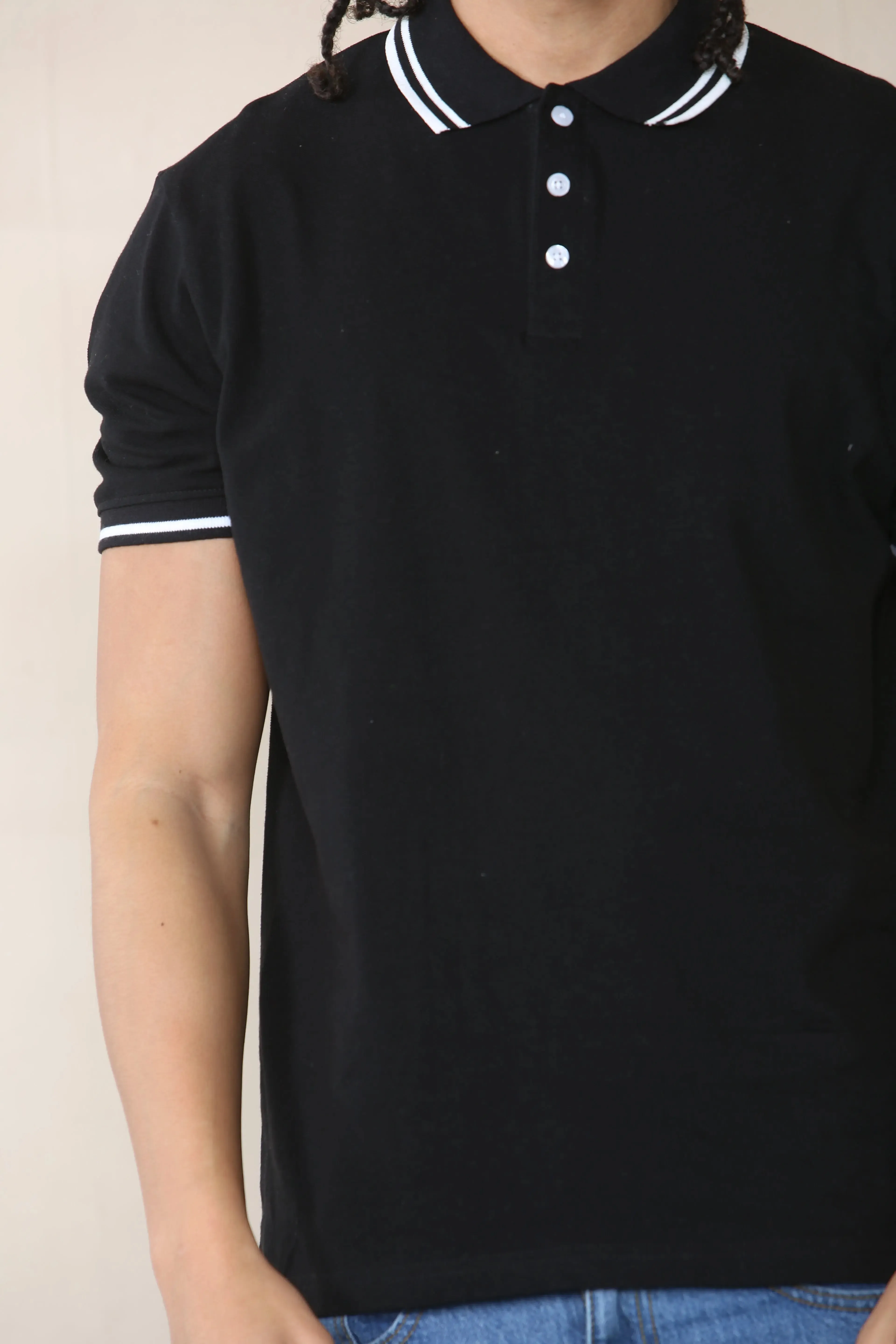 Man Slim Tipped Pique Polo Shirt