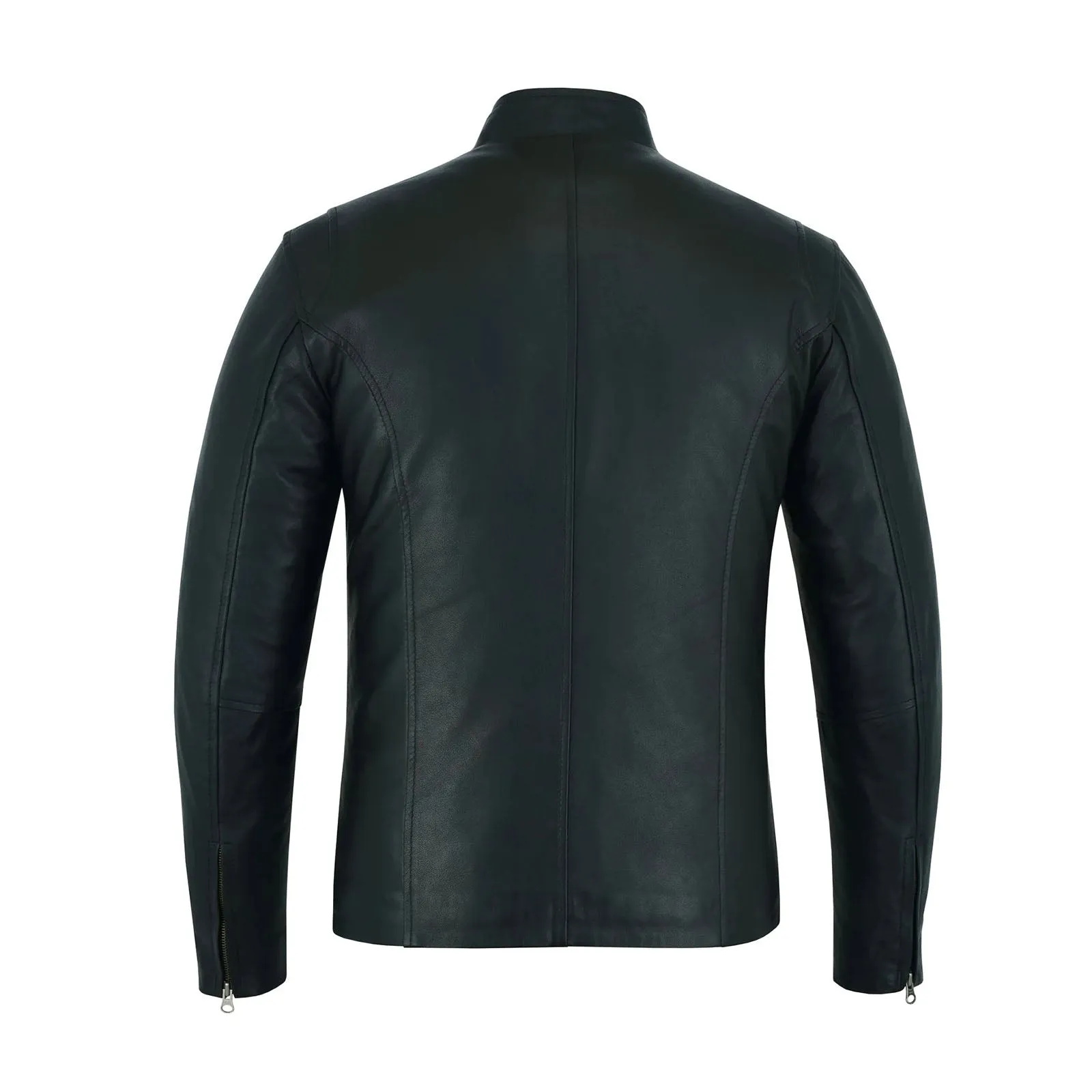 Men's Real Sheep Leather Cafe Racer Biker's Hooper Jacket