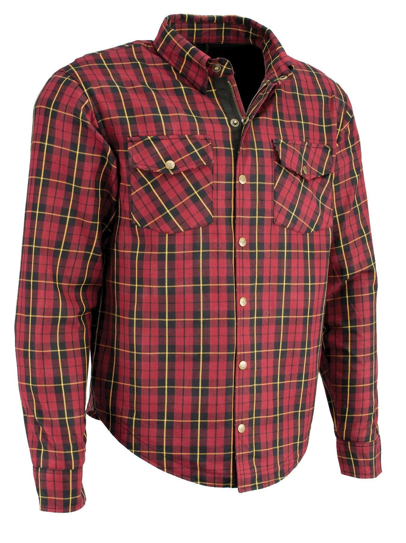 Milwaukee Performance MPM1632 Men's Armored Checkered Flannel Biker