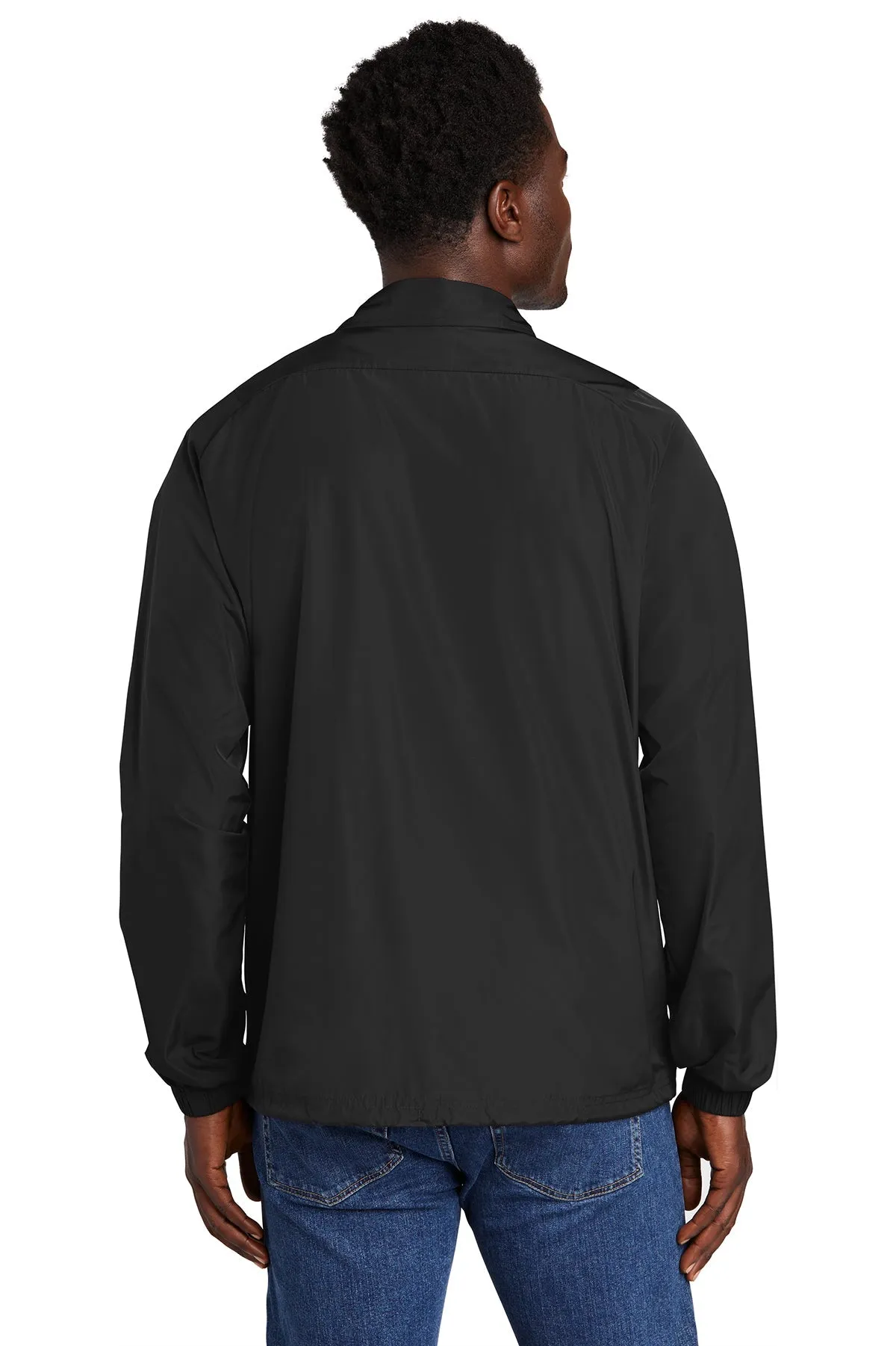 New Era Branded Coach Jackets, Black