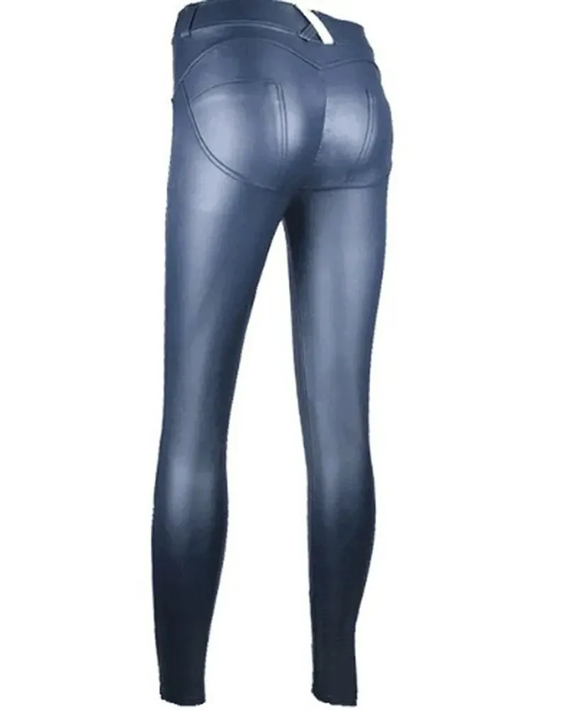 New Winter Legging Faux Pu Leather Thick Push Up High Waist Pants