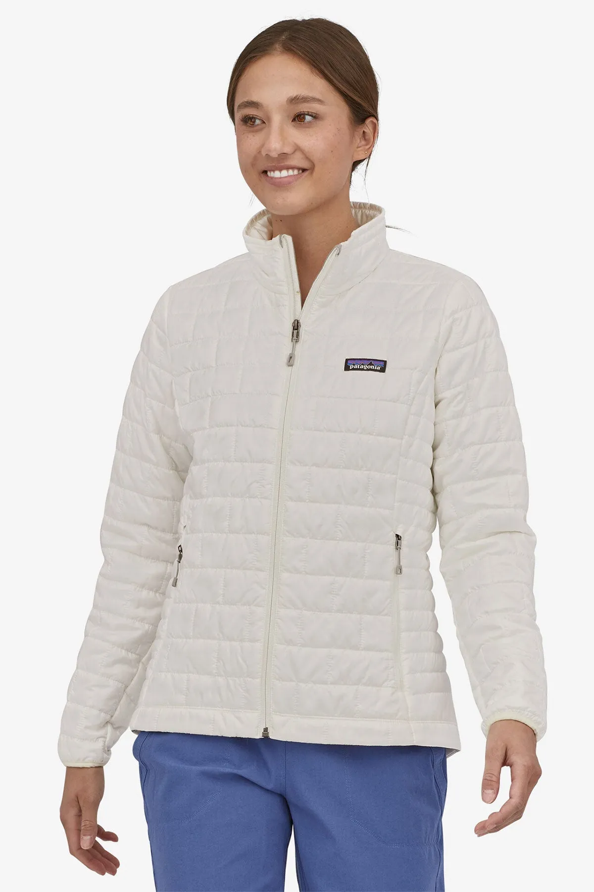 Patagonia Womens Custom Nano Puff Jackets, Birch White