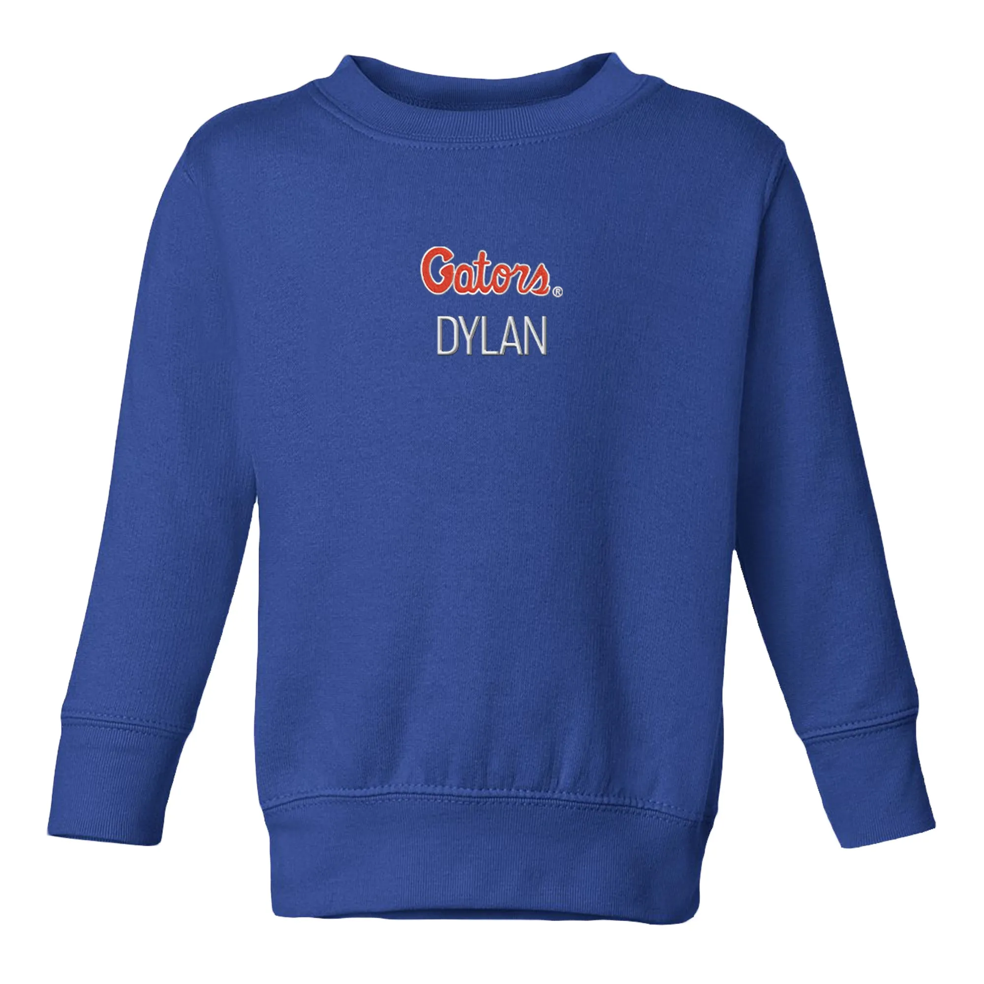 Personalized Florida Gators Script Gators Toddler Crewneck Sweatshirt