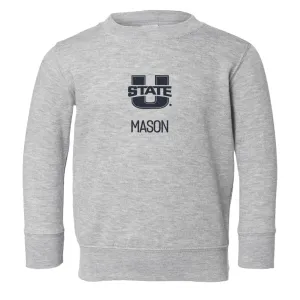 Personalized Utah State Aggies Toddler Crewneck Sweatshirt