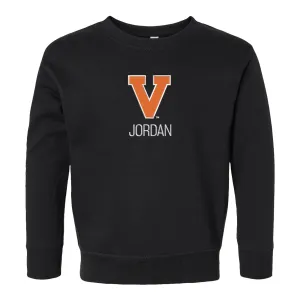 Personalized Virginia Cavaliers Institutional V Toddler Crewneck Sweatshirt