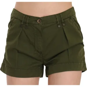 PLEIN SUD Emerald Mid Waist Cotton Shorts