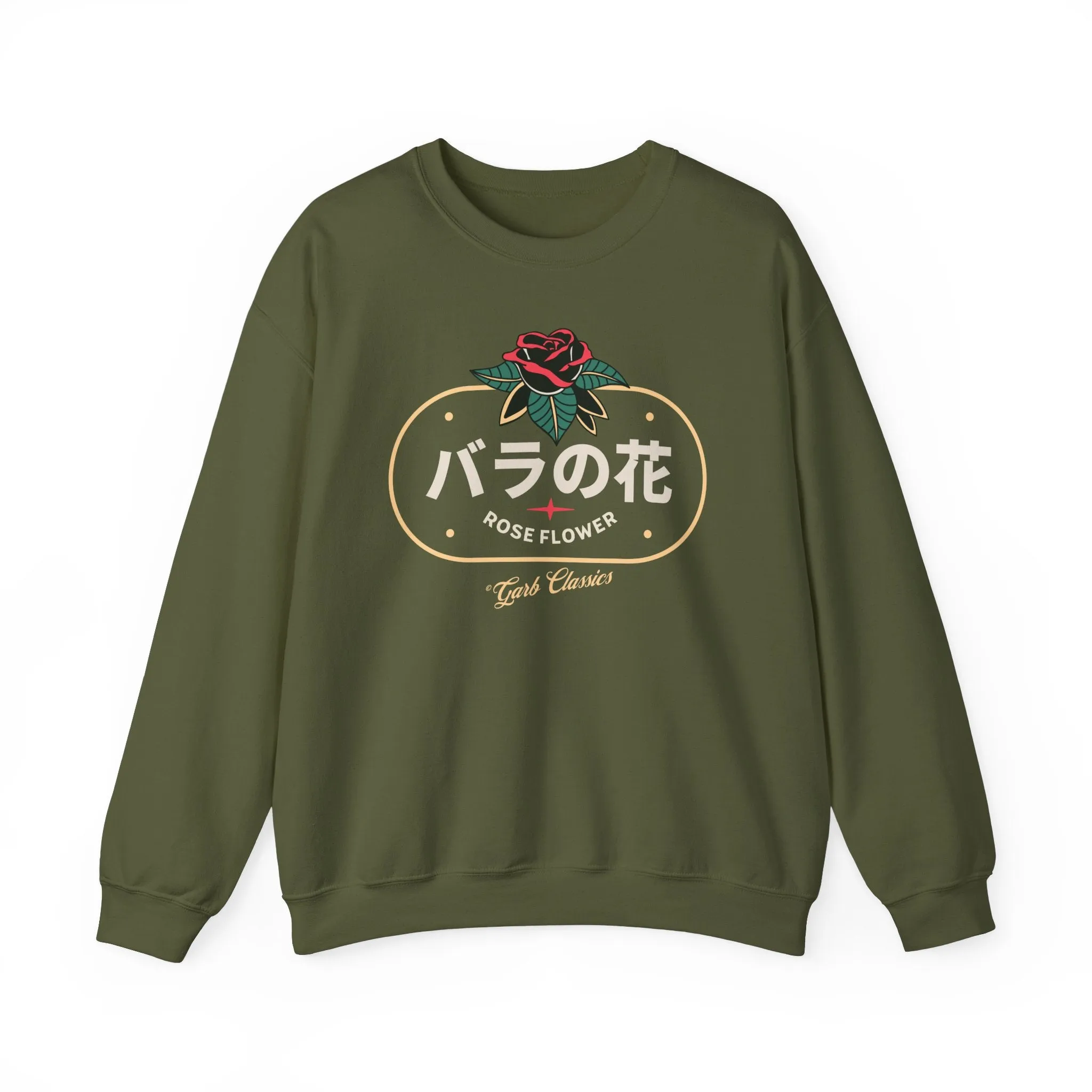 Rose Flower Graphic Crewneck