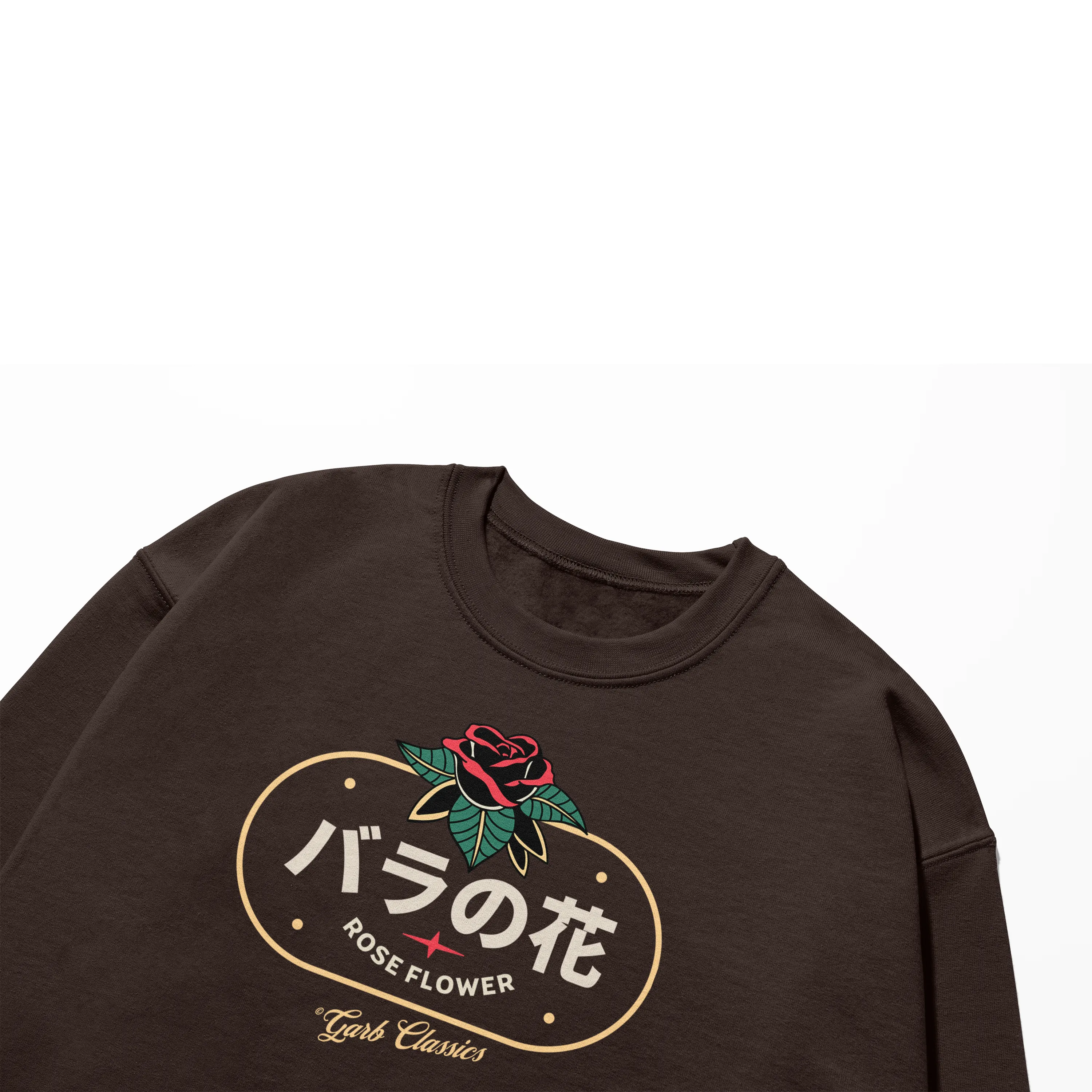 Rose Flower Graphic Crewneck