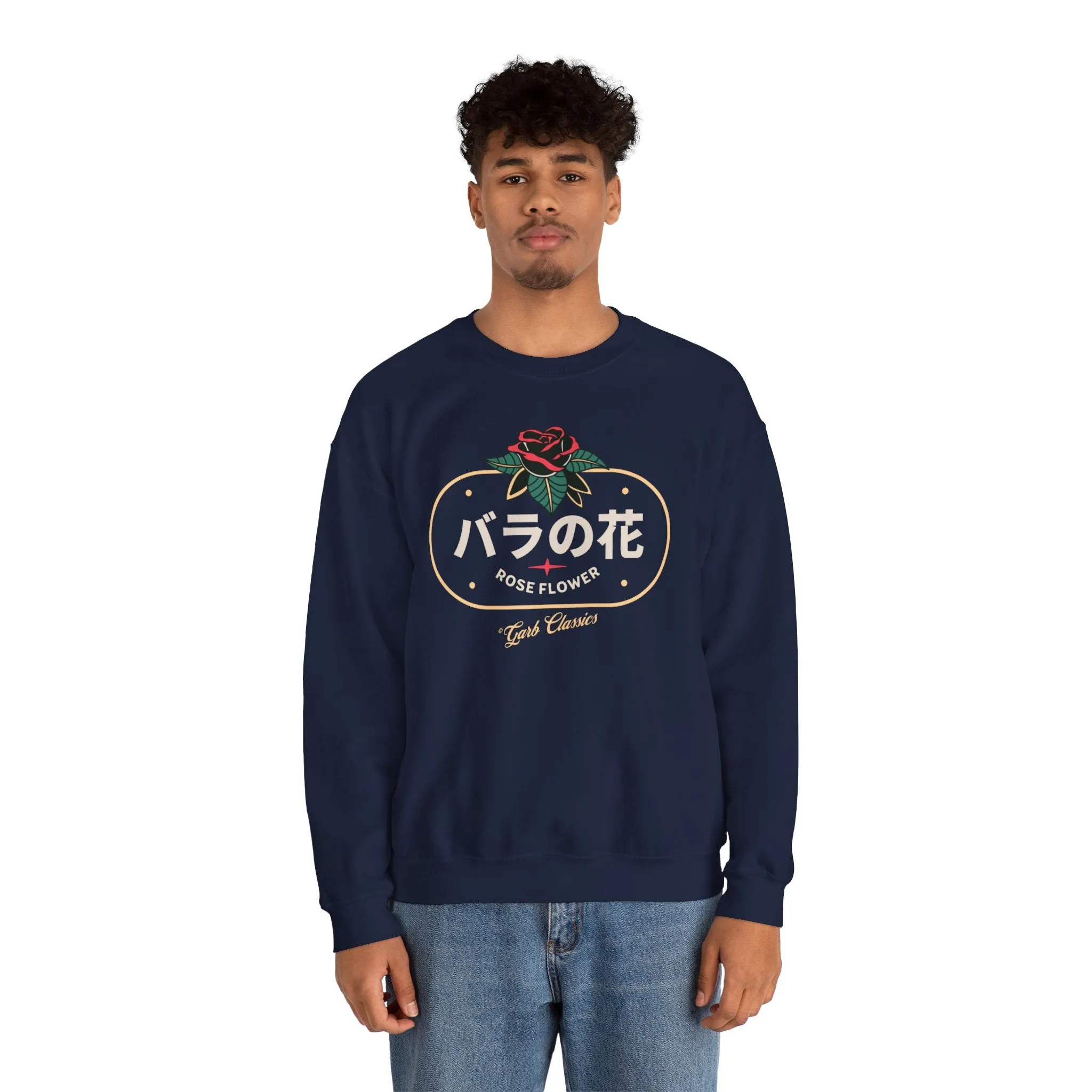 Rose Flower Graphic Crewneck