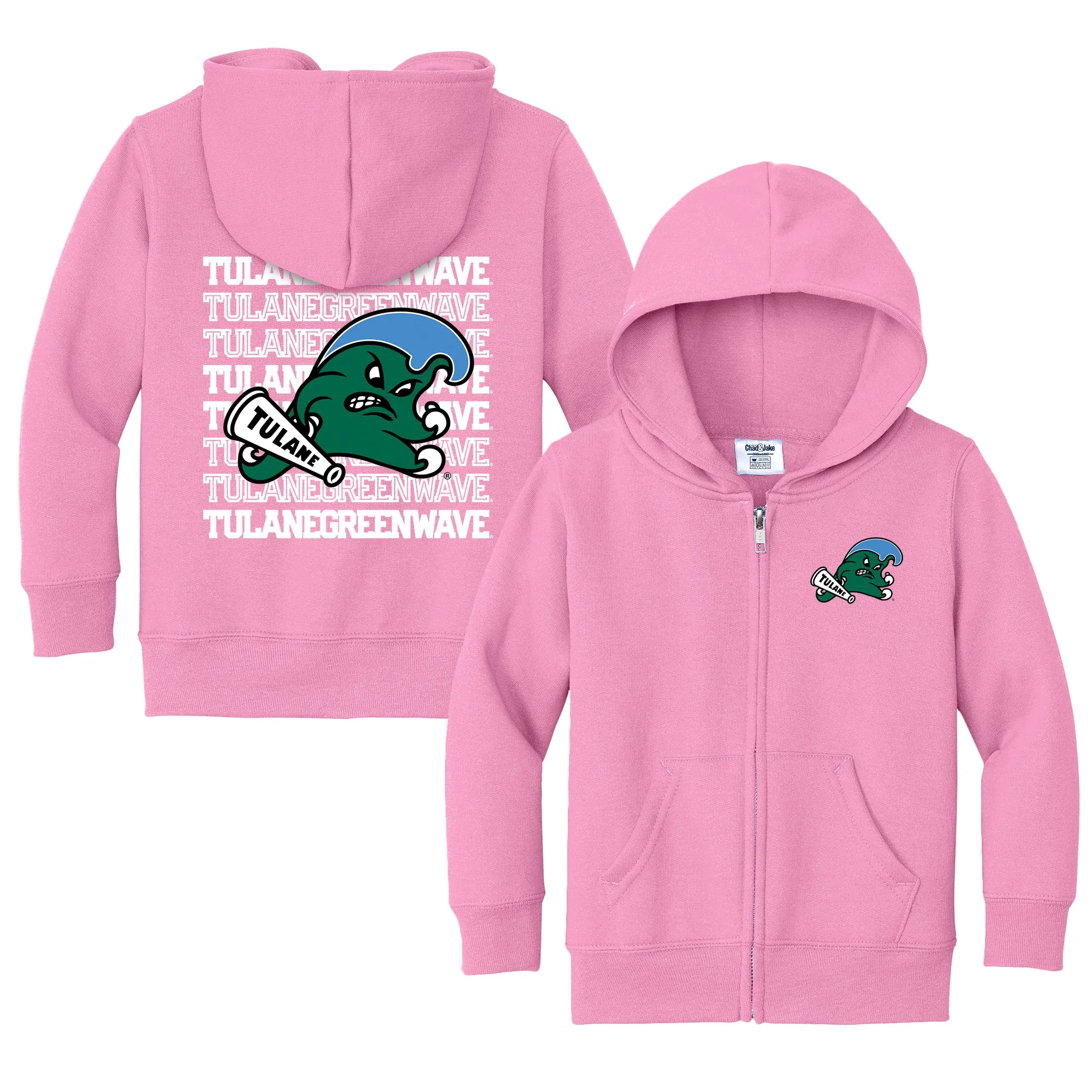 Tulane Green Wave Retro Toddler Full-Zip Sweatshirt